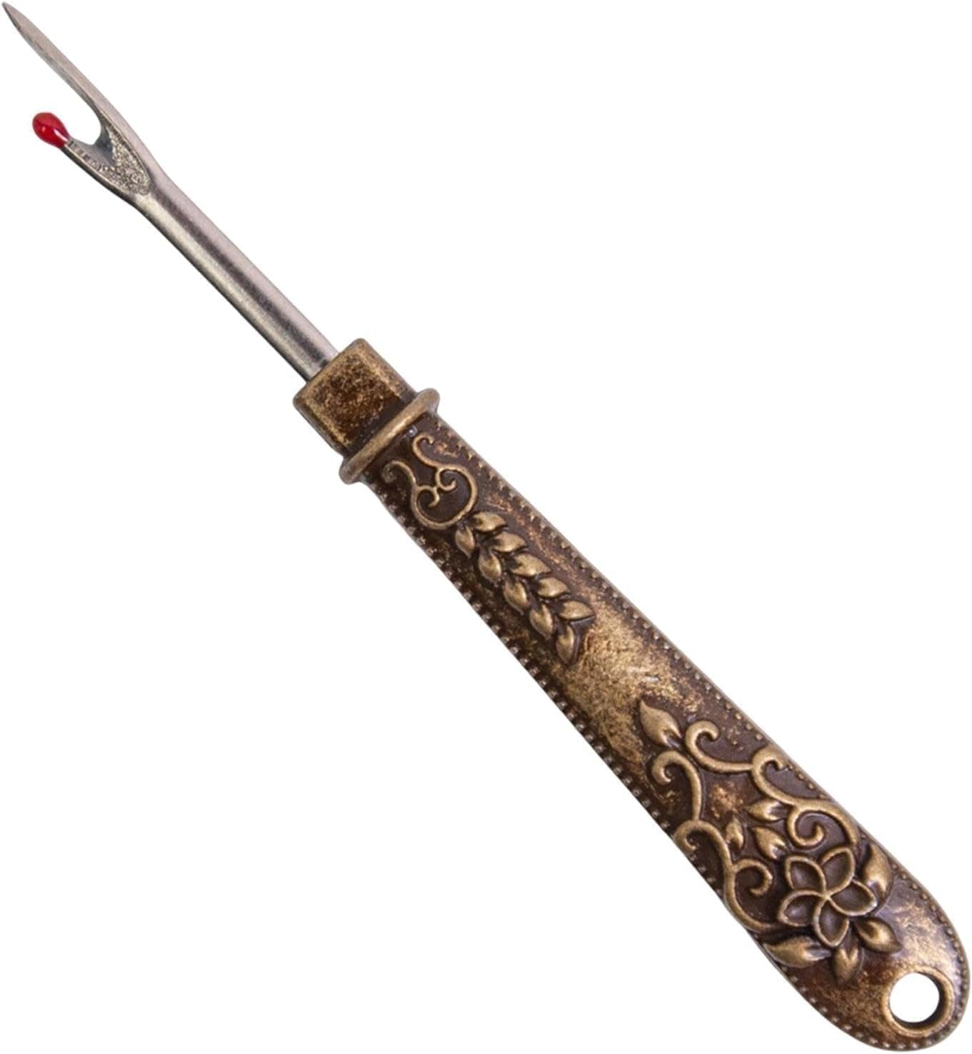 Antique Vintage Seam Ripper, Vintage Thread Remover Tool, Metal Thread Ripper Unpicker, Multi-Purpose Sewing Seam Cutter for Removing Sewing Thread (Gold)