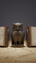 Ornate Brass Raven Bookends