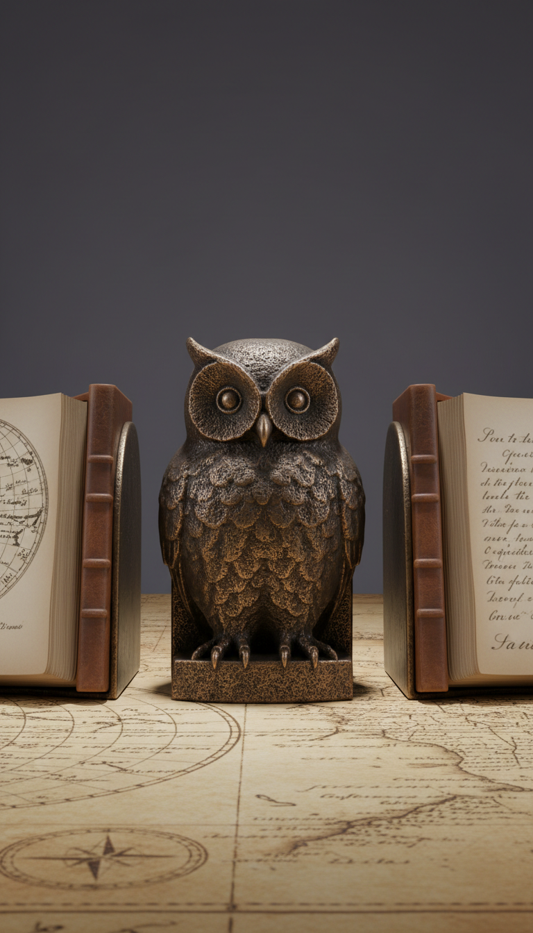 Ornate Brass Raven Bookends